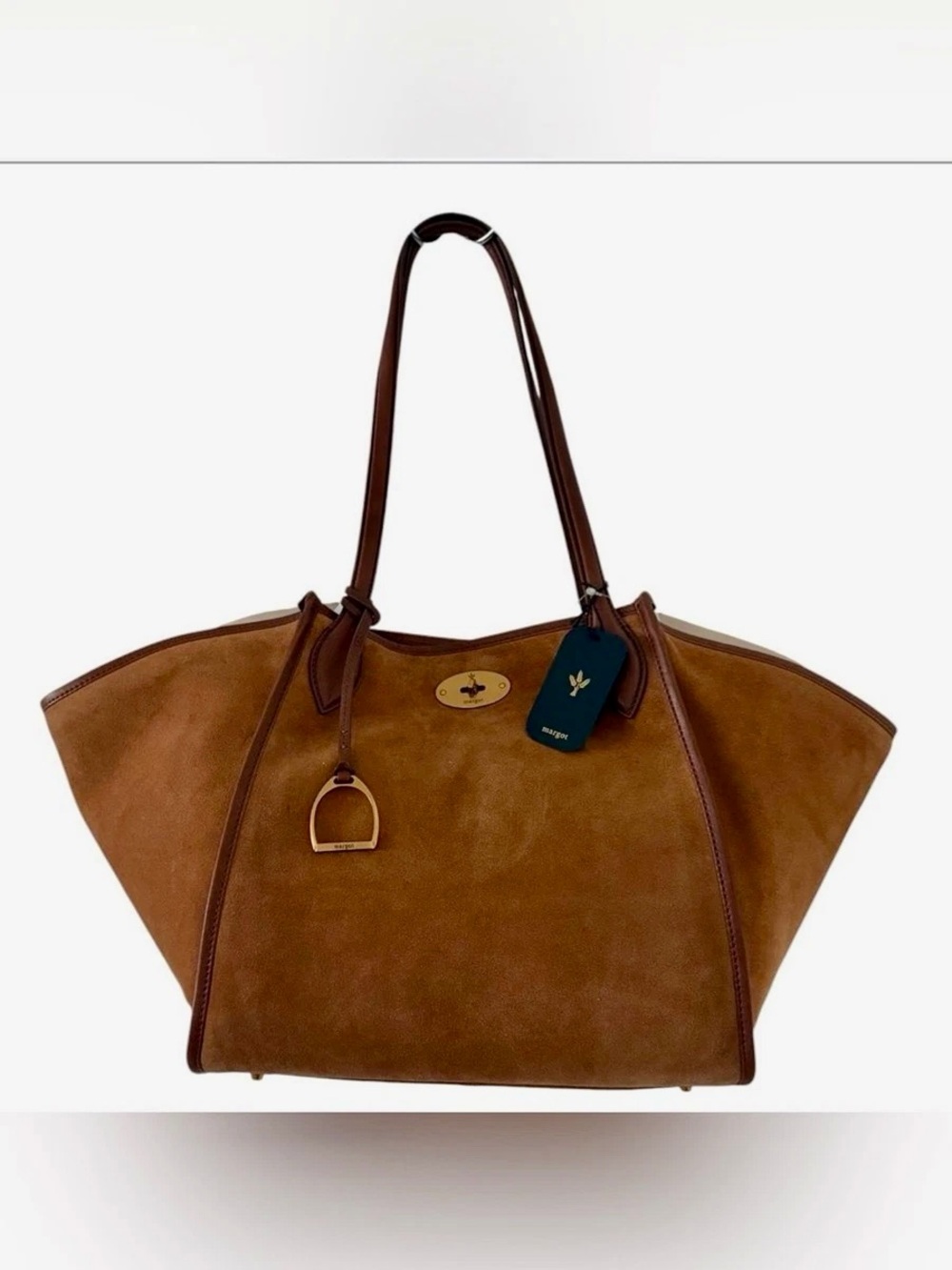 NWT MARGOT NEW YORK Brown Suede Women’s Tote Bag